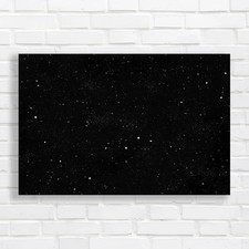 Listing image for Starry Night Sky Black White Canvas Print Large Picture Wall Art