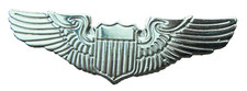 Listing image for Aviator Pilot Wings Pin Badge Army Navy Air Force Aeroplane Plane Brooch